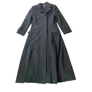 Loring Black Wool Long Full Length Princess Frock Coat 100% Pure Wool USA